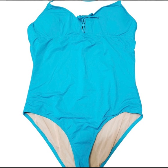 J. Crew One Piece Swimsuit 12 Blue - Picture 2 of 4